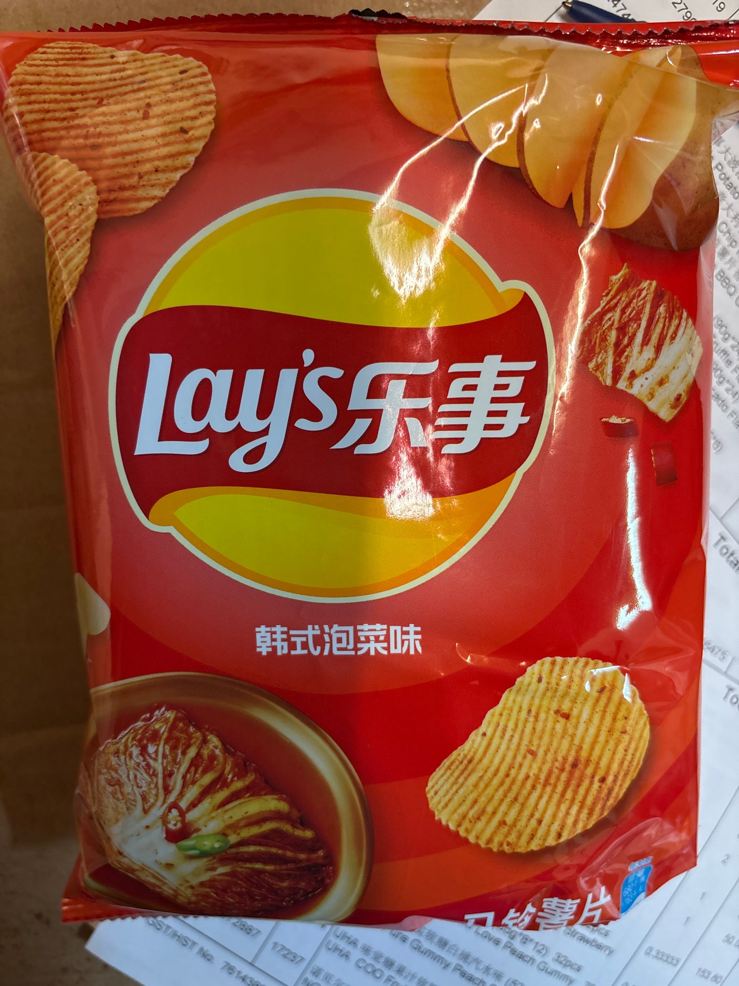 Chips Lay’s (saveur de kimchi) 乐事 韩式泡菜味薯片 70g