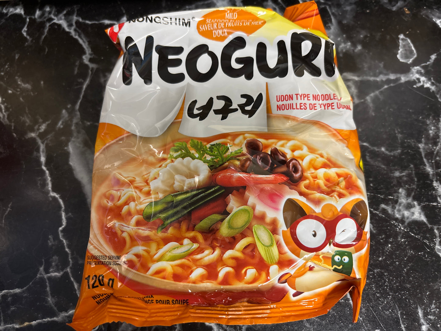 Nouilles Neoguri NONGSHIM (saveur de fruit de mer) 农心 海鲜乌冬面 120g