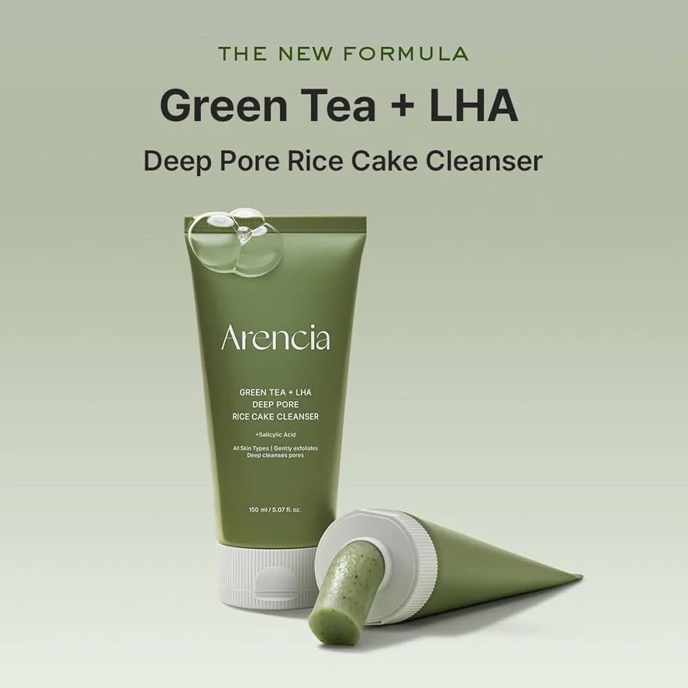 ARENCIA Green Tea LHA Deep Pore Rice Cake Cleanser 150ml