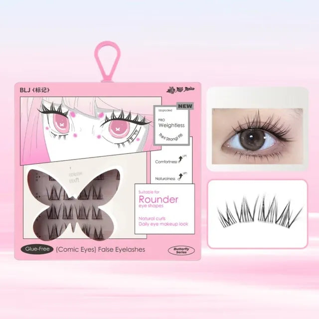 BLJ Comic Eyes Glue-free False Eyelashes HD01 Rose Cupid