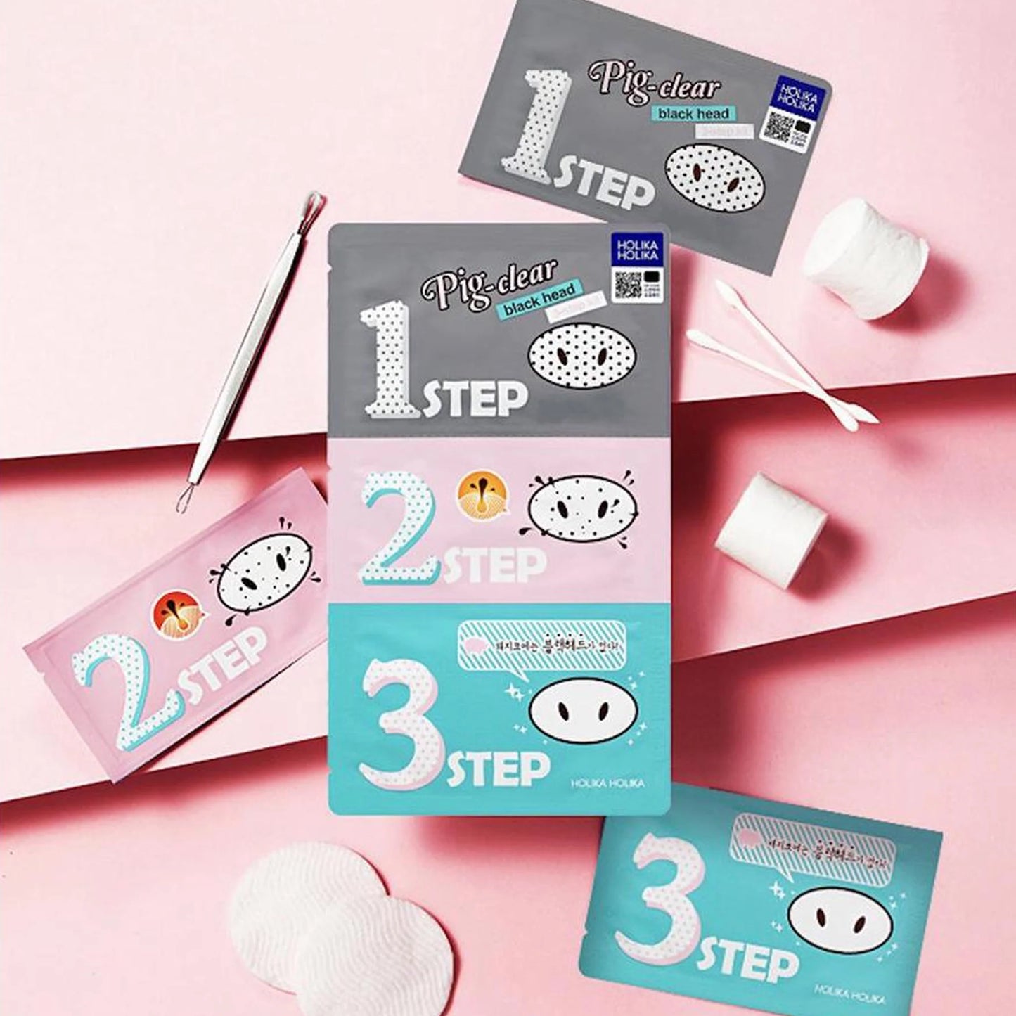 Pig nose anti-point noir 3 étapes kit HOLIKA HOLIKA