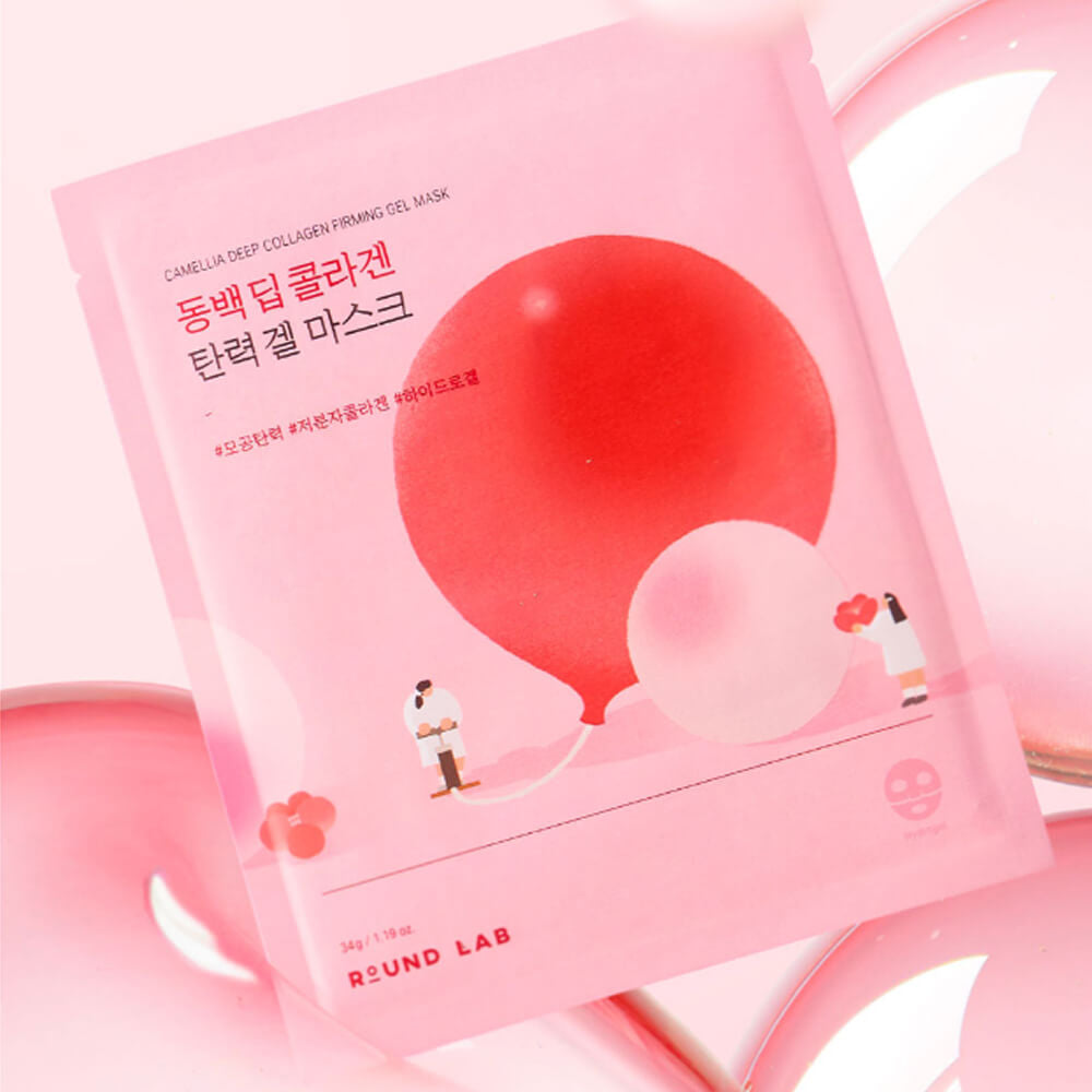 Round Lab - Camellia Deep Collagen Firming Gel Mask - 34g x4