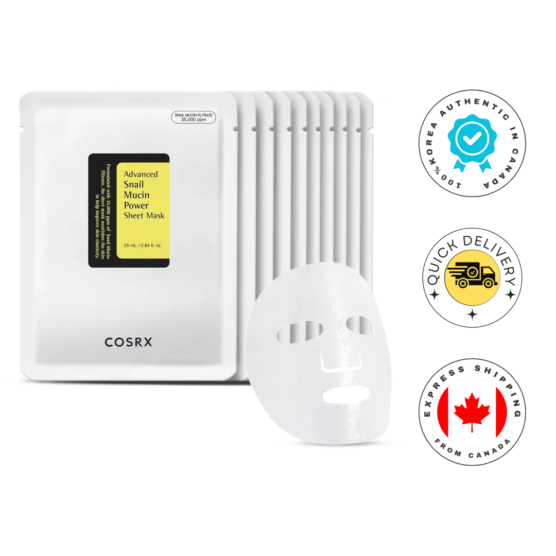 COSRX Masque Advanced Snail Mucin Power Sheet Mask 10pc