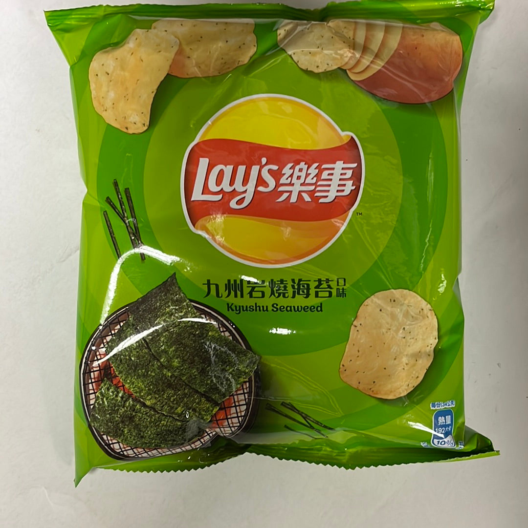 Chips Lay’s (saveur des algues) 乐事 九州盐烧海苔口味 薯片 34g