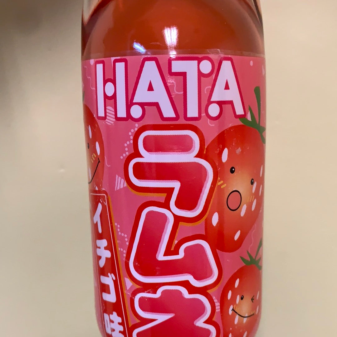 Ramuné japonais HATA (saveur fraise)日本波子汽水(草莓味)