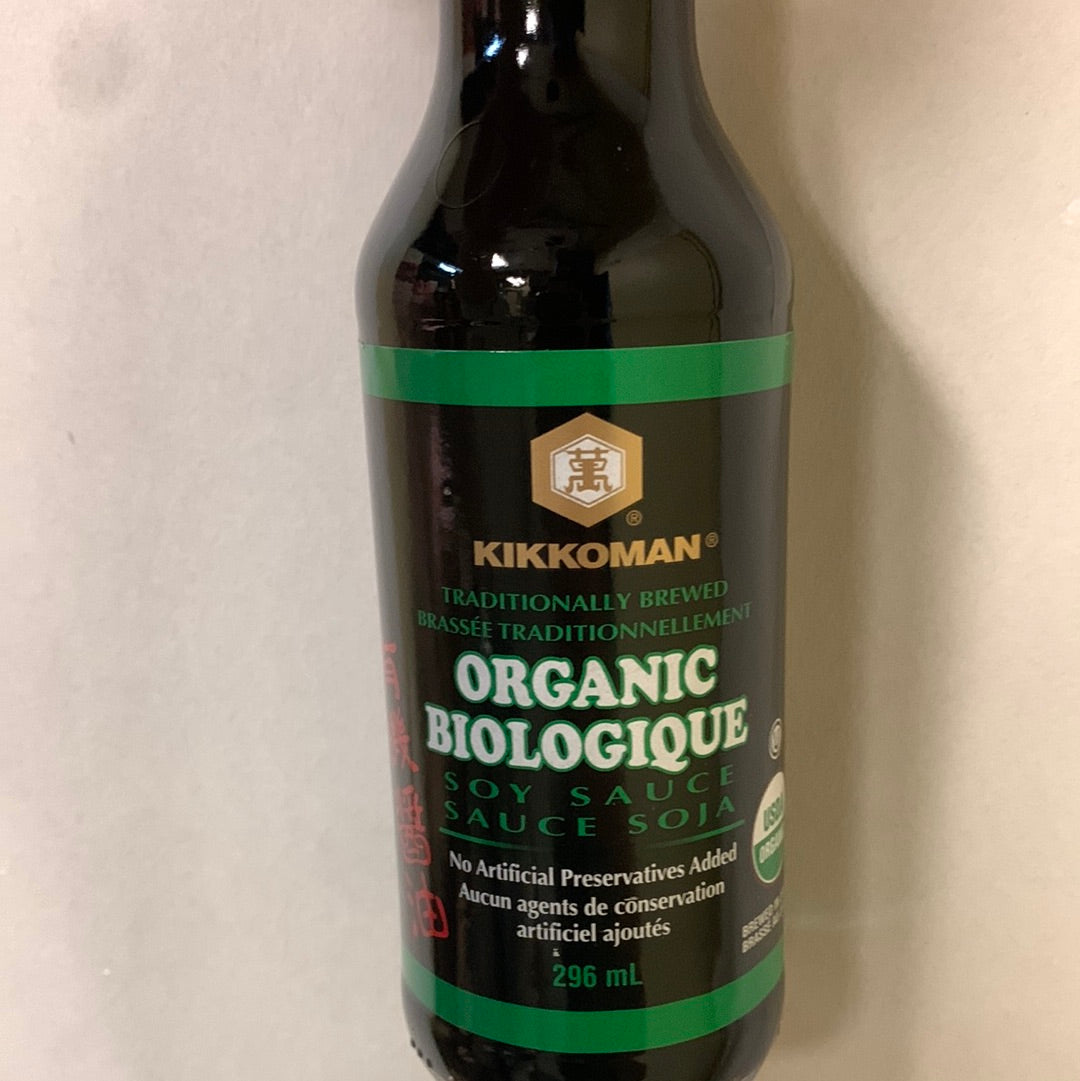 Sauce de soya biologique japonaise KIKKOMAN 296mL