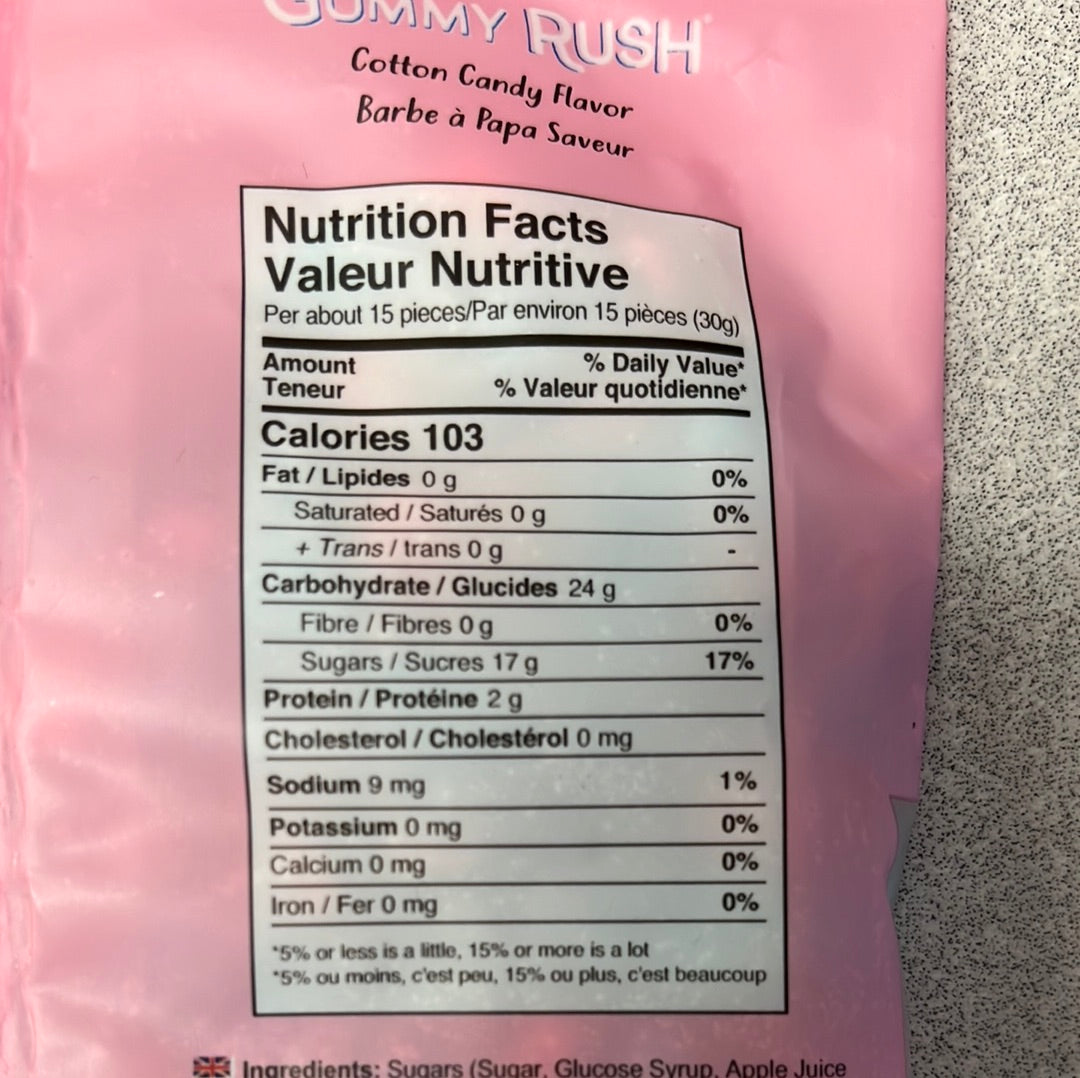 Bonbon Gummy Rush Bouteille Bébé 90g