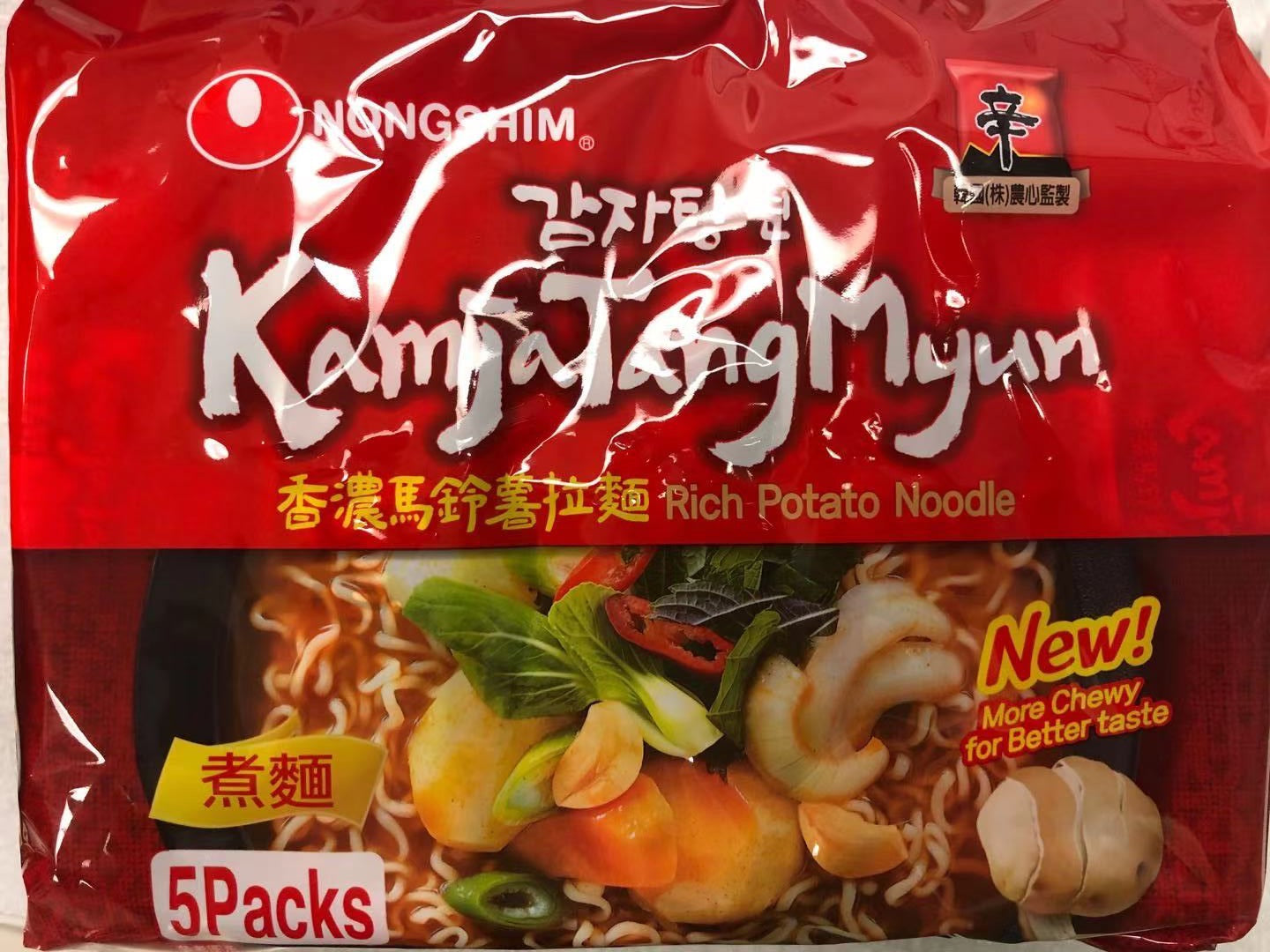 Nouille instantanée au patate Nongshim 农心 香浓马铃薯拉面 je