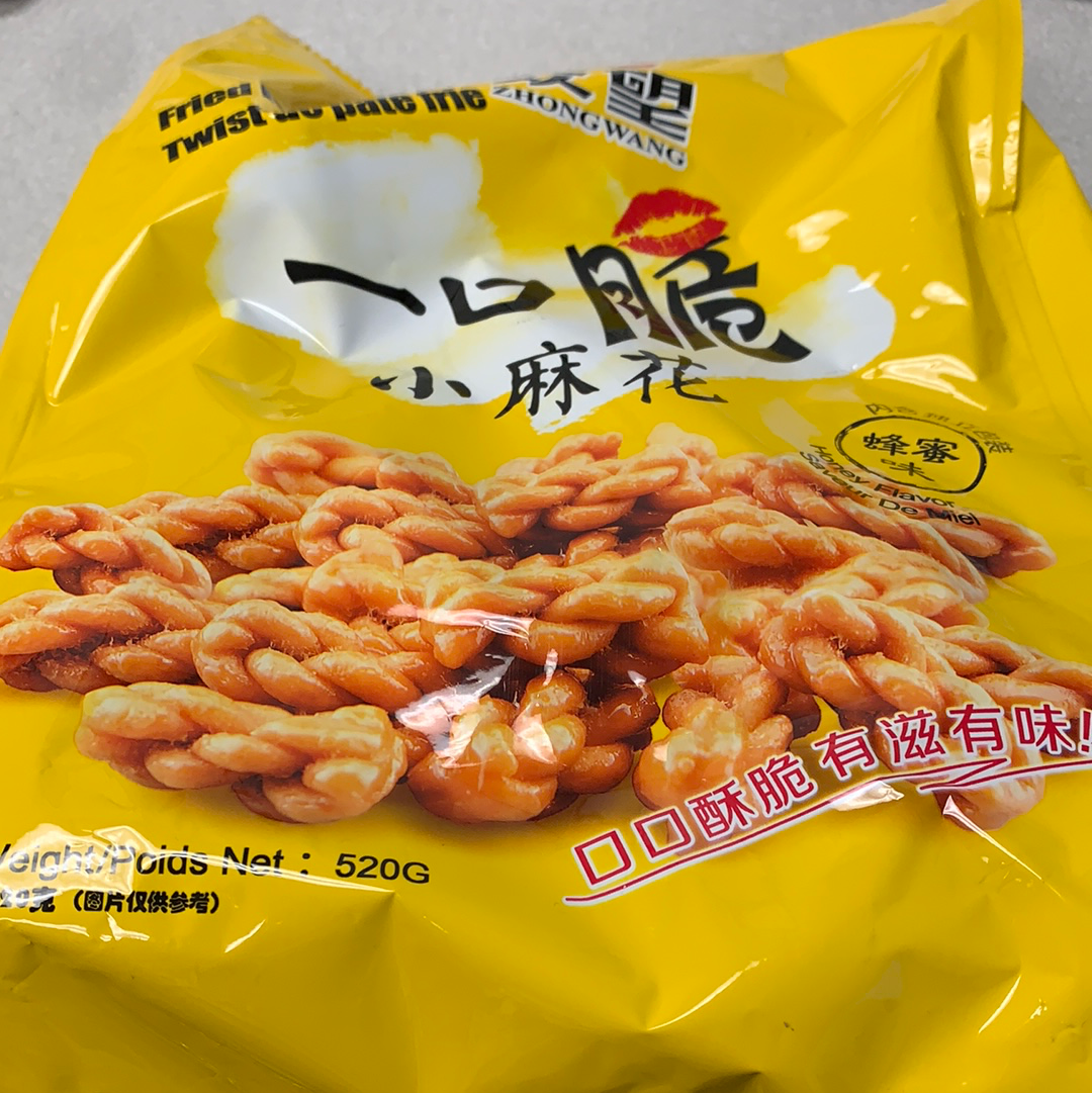 Pâte frite(saveur de miel) 众望 蜂蜜味一口脆小麻花520g