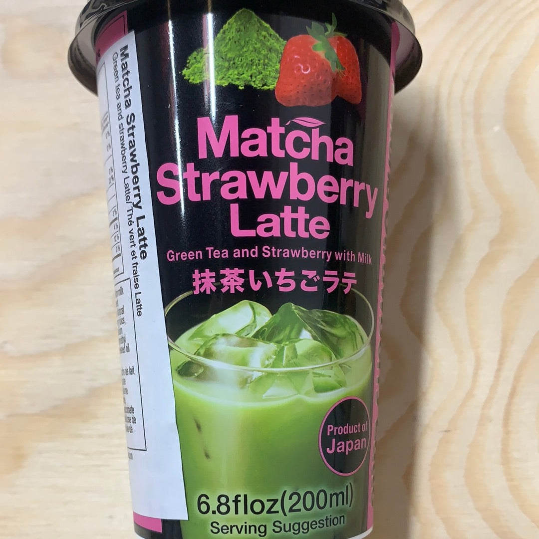 Matcha au lait japonais (saveur de fraise) MORIYAMA 220mL