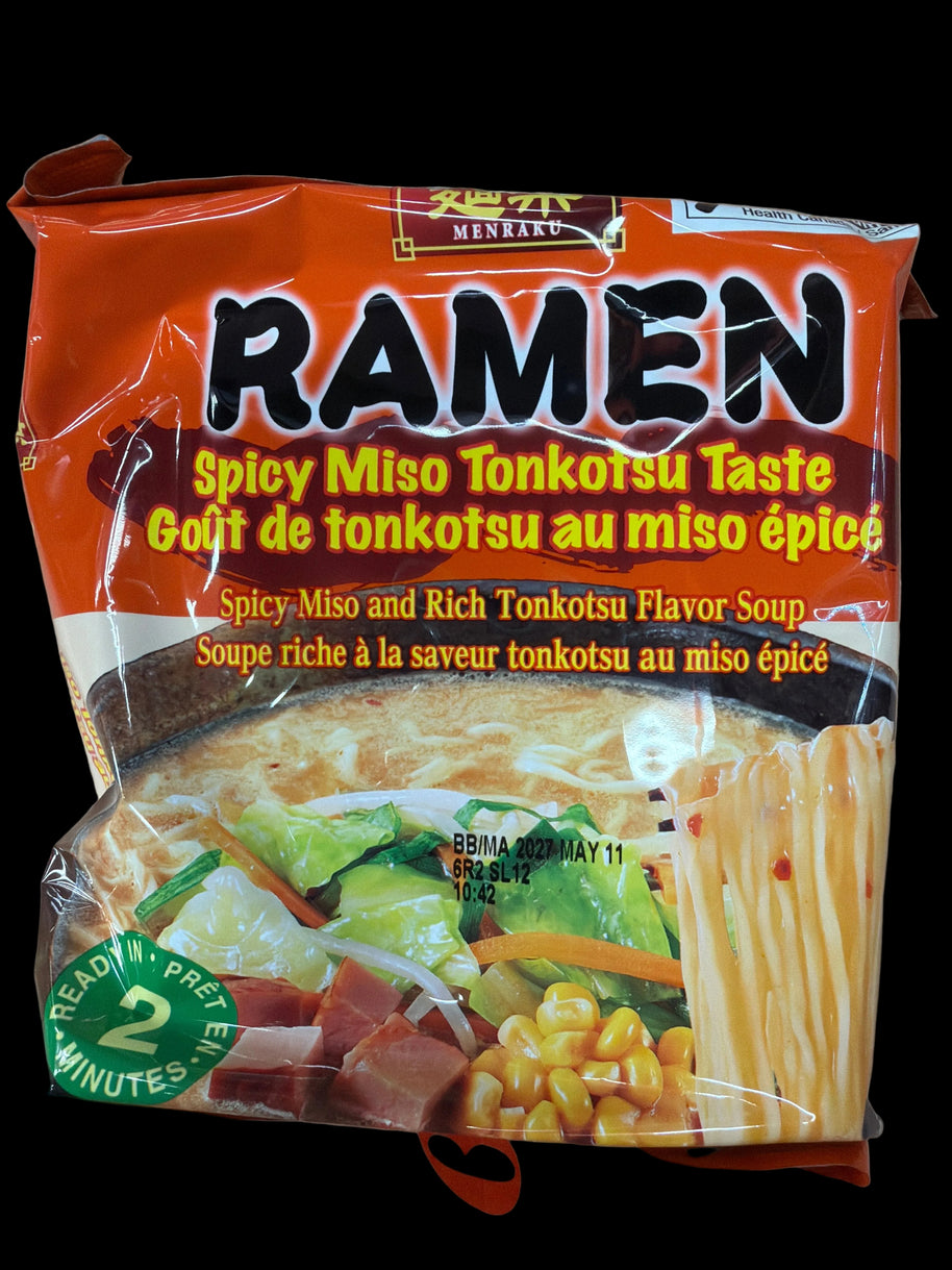 Ramen japonais au miso tonkotsu épicé MENRAKU🇯🇵辣味增豚骨拉面 102g