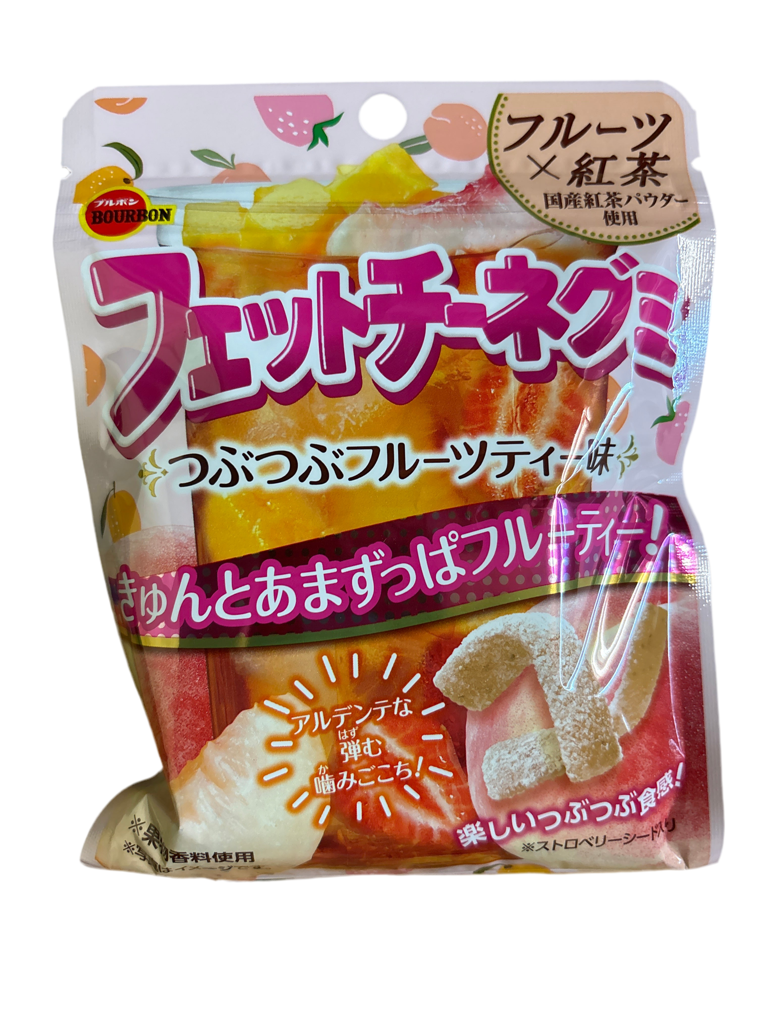 Bonbon stick mou Fettuccine (saveur thé glacé aux fruits) BOURBON 47g