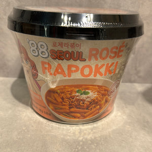 Rapokki instantané avec sauce rosée 88 SEOUL Surasang 香辣奶油炒面年糕185g