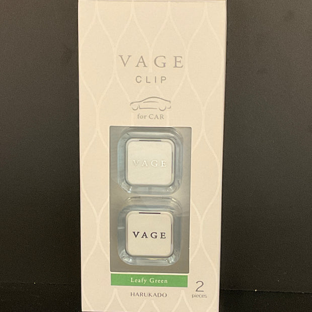HARUKADO Vage Parfum de voiture à clip Vert feuillu 2pcs