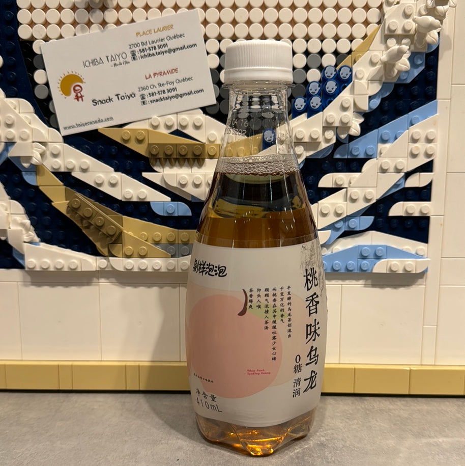 Thé pétillant au Oolong à la pêche 0 sucre 410mL