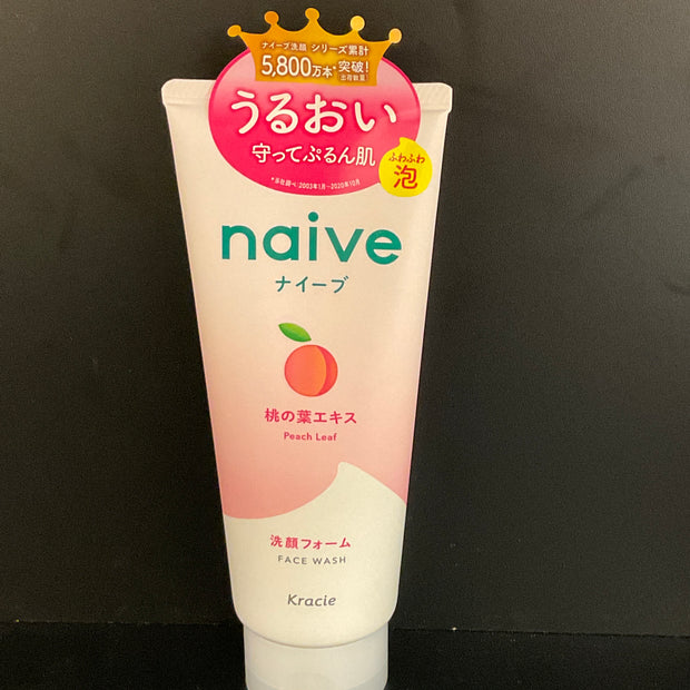 KRACIE Naive Face Wash Foam Extrait de feuille de pêche