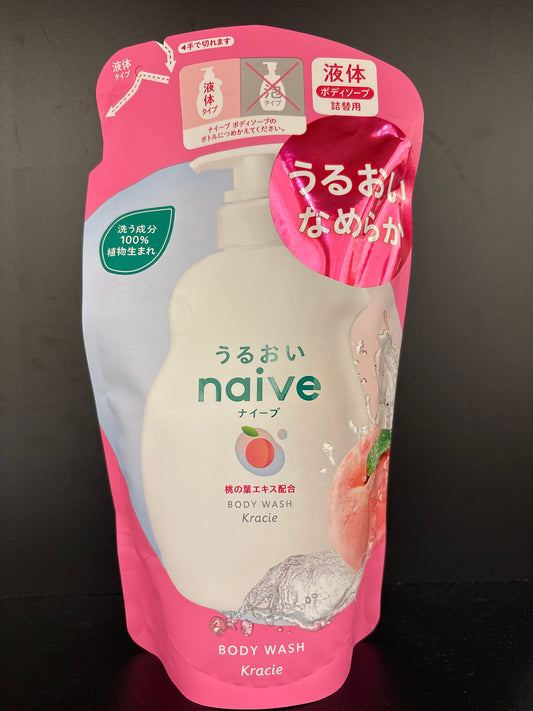 KRACIE l-NAIVE-Body Wash Peach Recharge 380ml