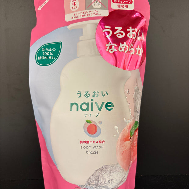 KRACIE l-NAIVE-Body Wash Peach Recharge 380ml