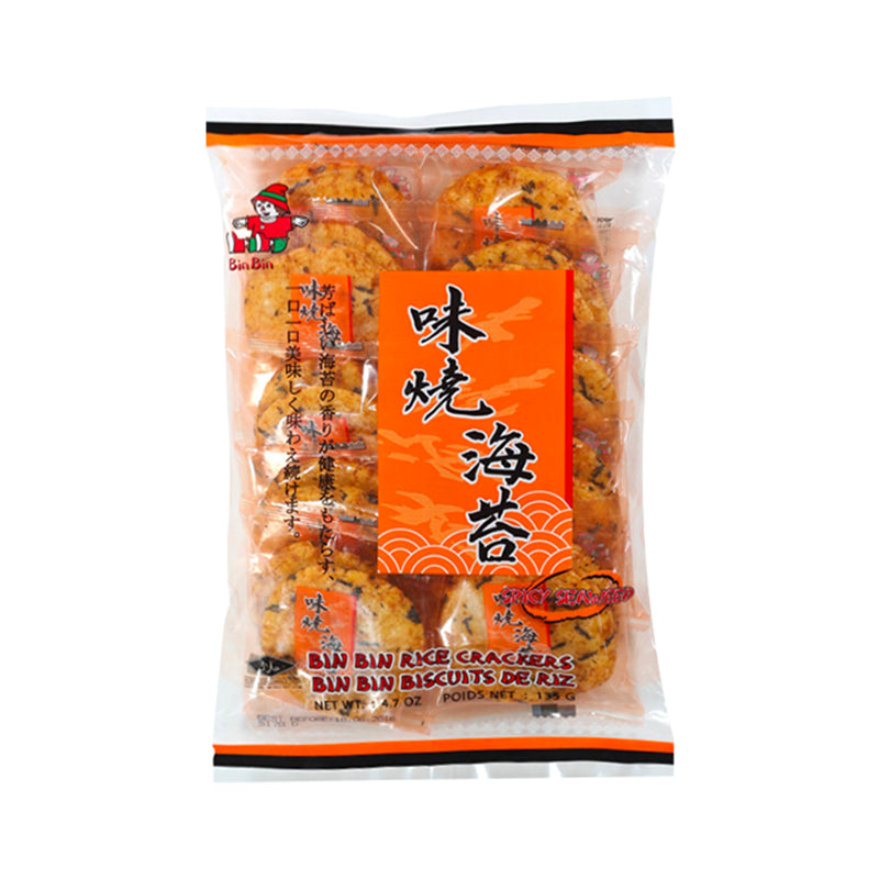 Craquelins au riz épicés BINBIN 宾宾味烧海苔 135g
