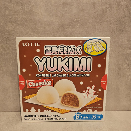 LOTTE YUKIMI mochi à la crème glacée (chocolat)