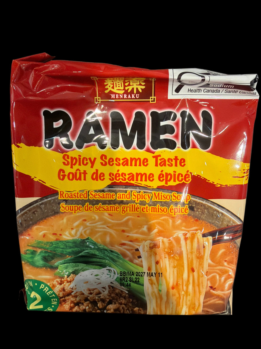 Ramen japonais au sésame épicé MENRAKU🇯🇵担担面风味拉面 105gx5