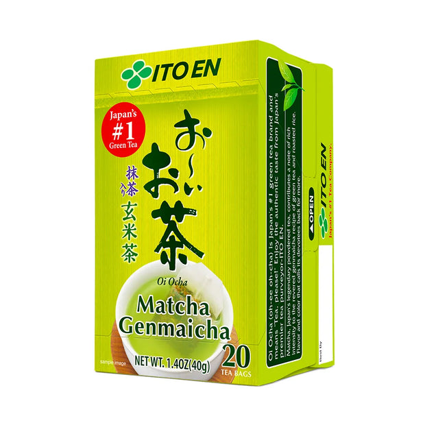 ITO EN thé vert avec riz torréfié Matcha Genmaicha 伊藤园 无糖玄米抹茶 20pc