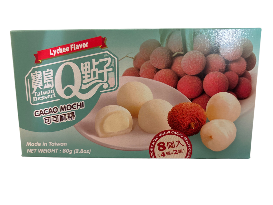 Cacao Mochi (saveur de litchi) 宝岛Q点子 荔枝味 80g