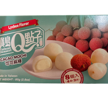 Cacao Mochi (saveur de litchi) 宝岛Q点子 荔枝味 80g