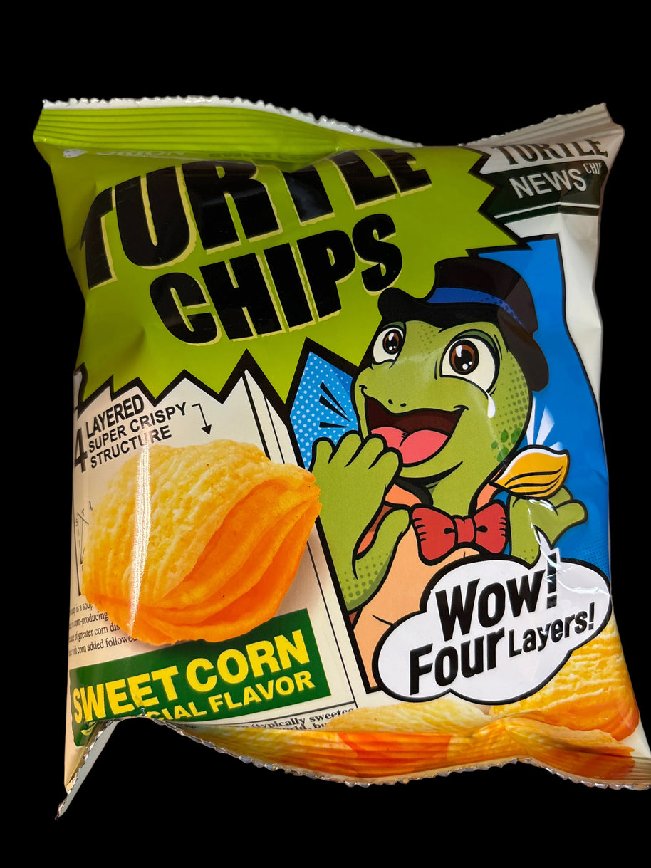 Turtle chips au maïs sucré snack Orion 25g