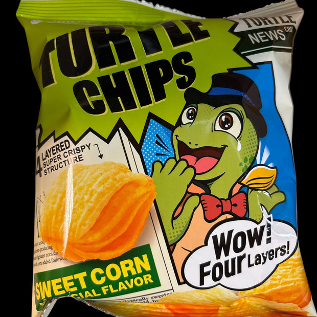 Turtle chips au maïs sucré snack Orion 25g