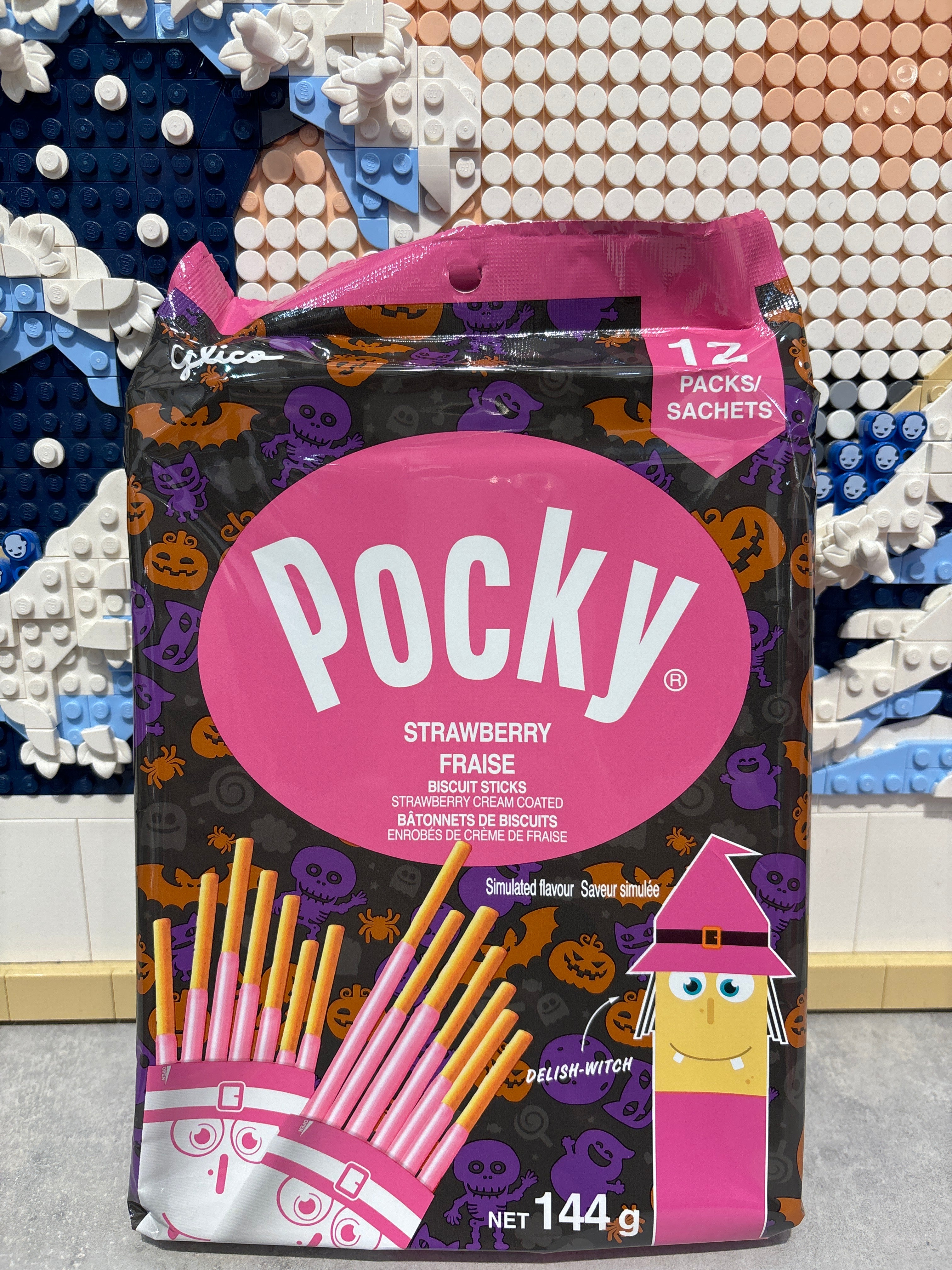 Pocky fraise (12 sachets) Halloween GLICO 144g