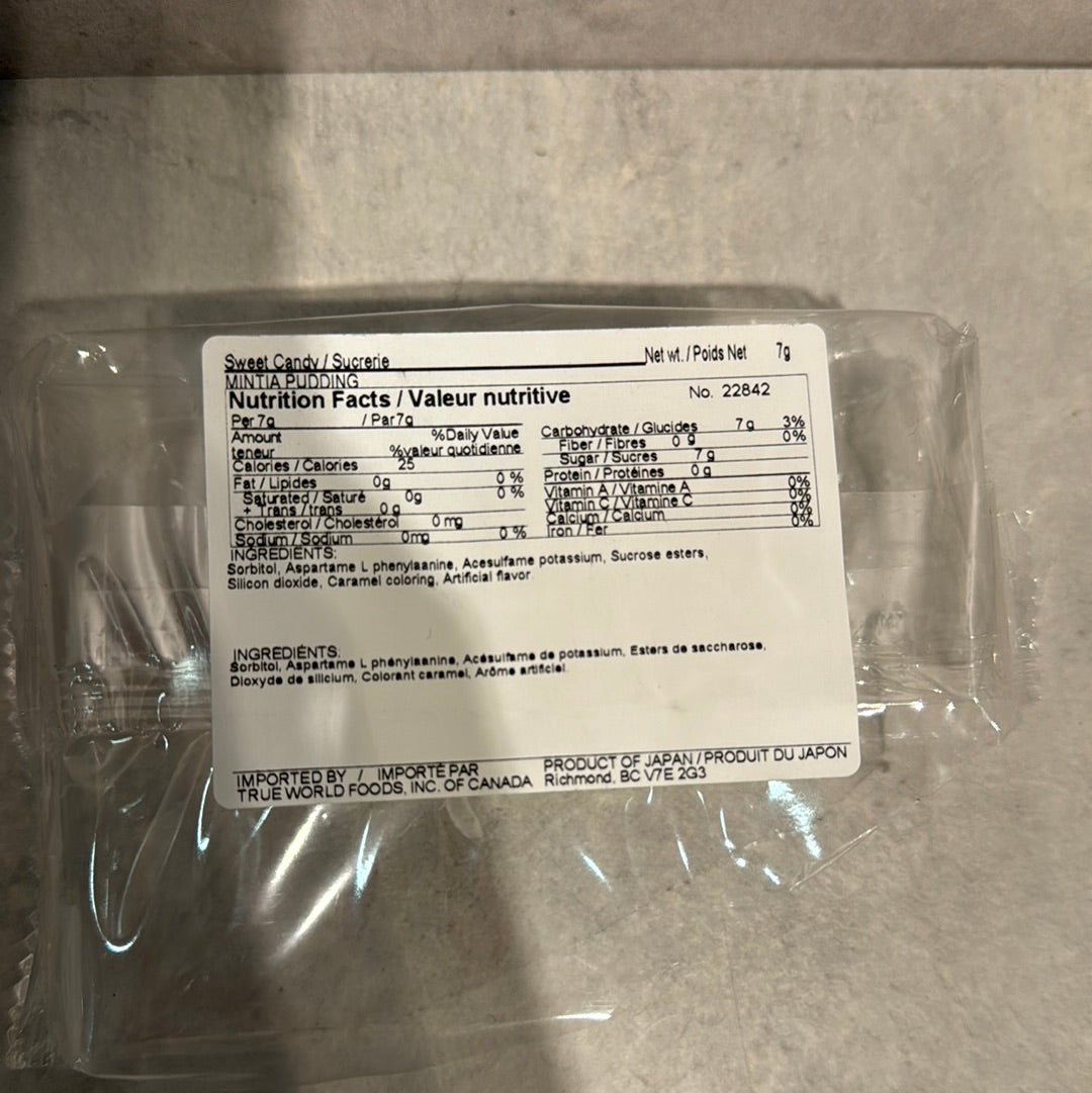 Bonbon MINTIA (saveur pudding ) ASAHI 7g