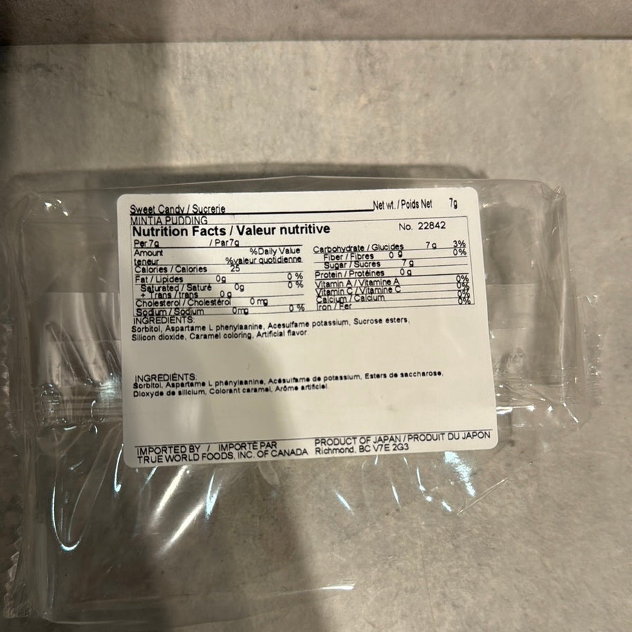 Bonbon MINTIA (saveur pudding ) ASAHI 7g