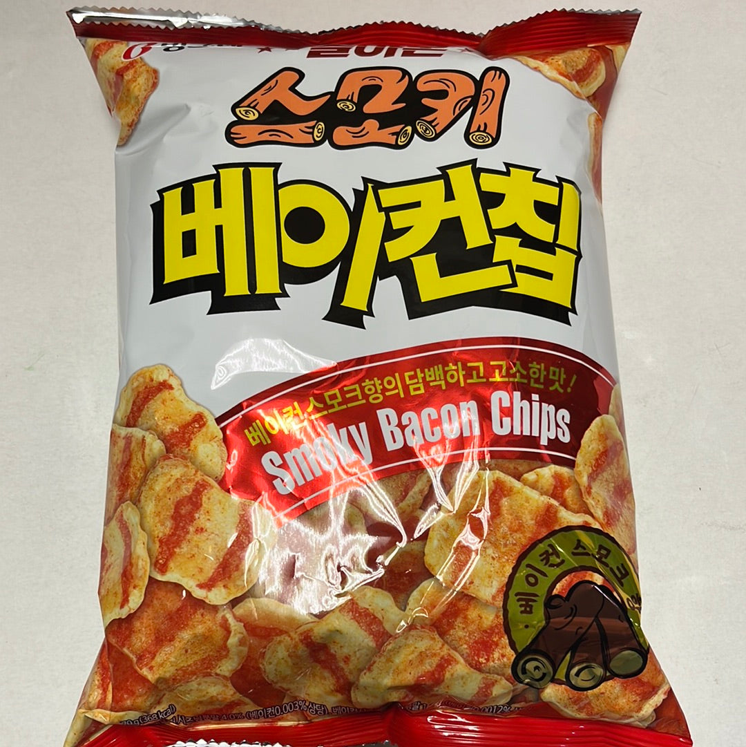 Chips coréens (saveur de bacon fumé ) BINGGRAE 70g