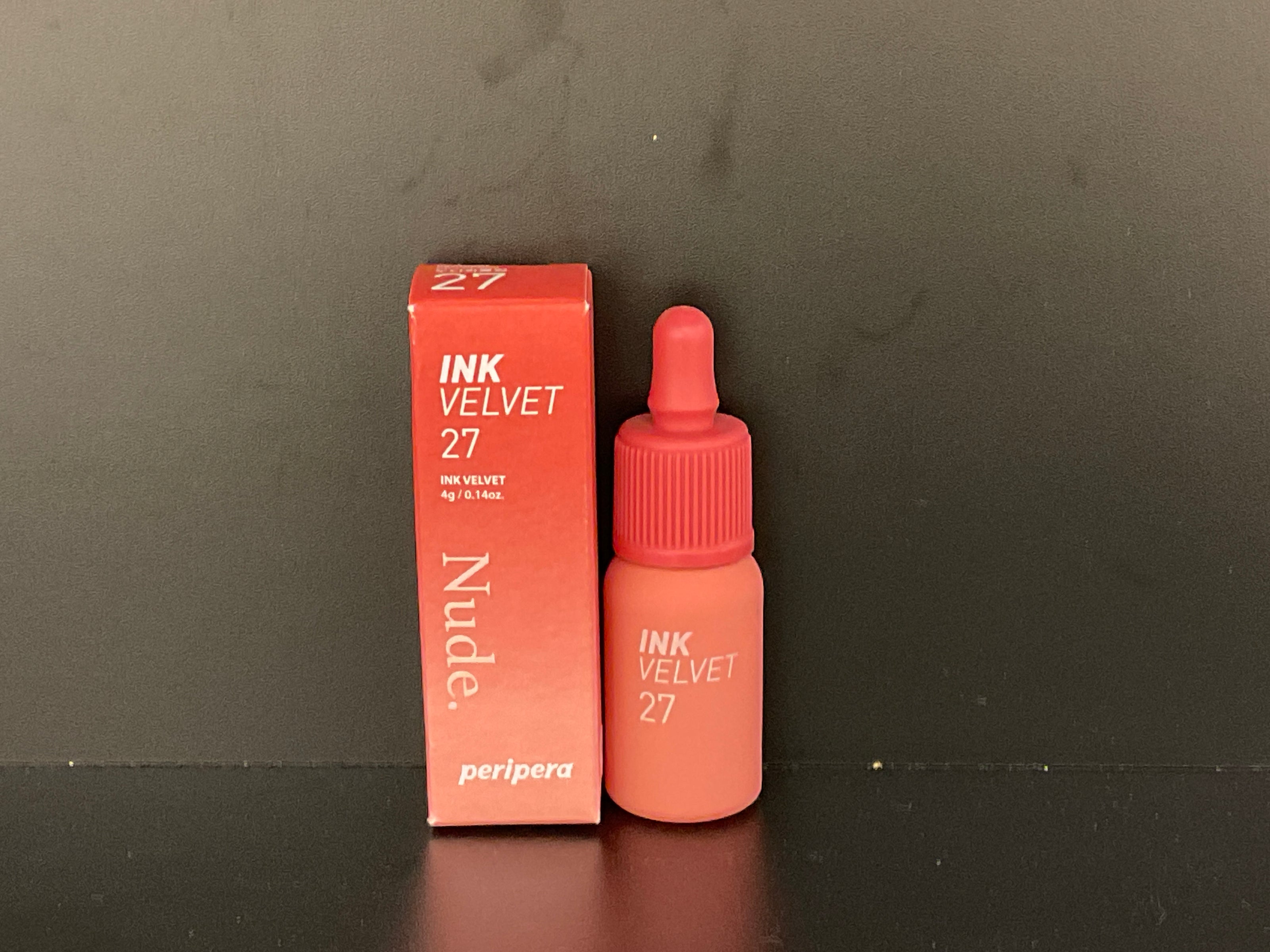 PERIPERA Encre Velvet Lip Tint  027 Strawberry Nude