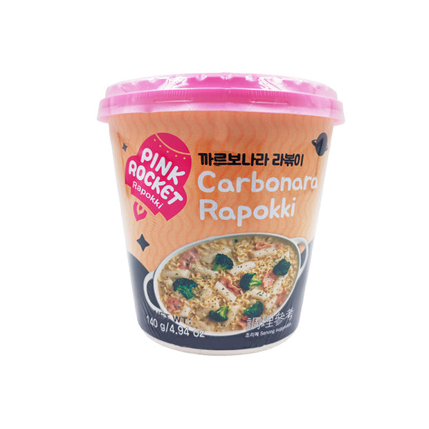 Gâteau de riz au carbonara avec ramen RAPOKKI PINK ROCKET 140g