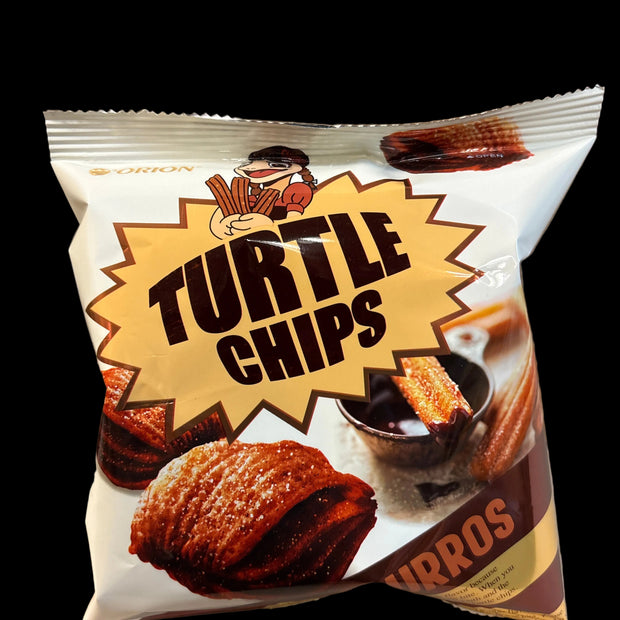 Turtle chips choco churros snack Orion 25g