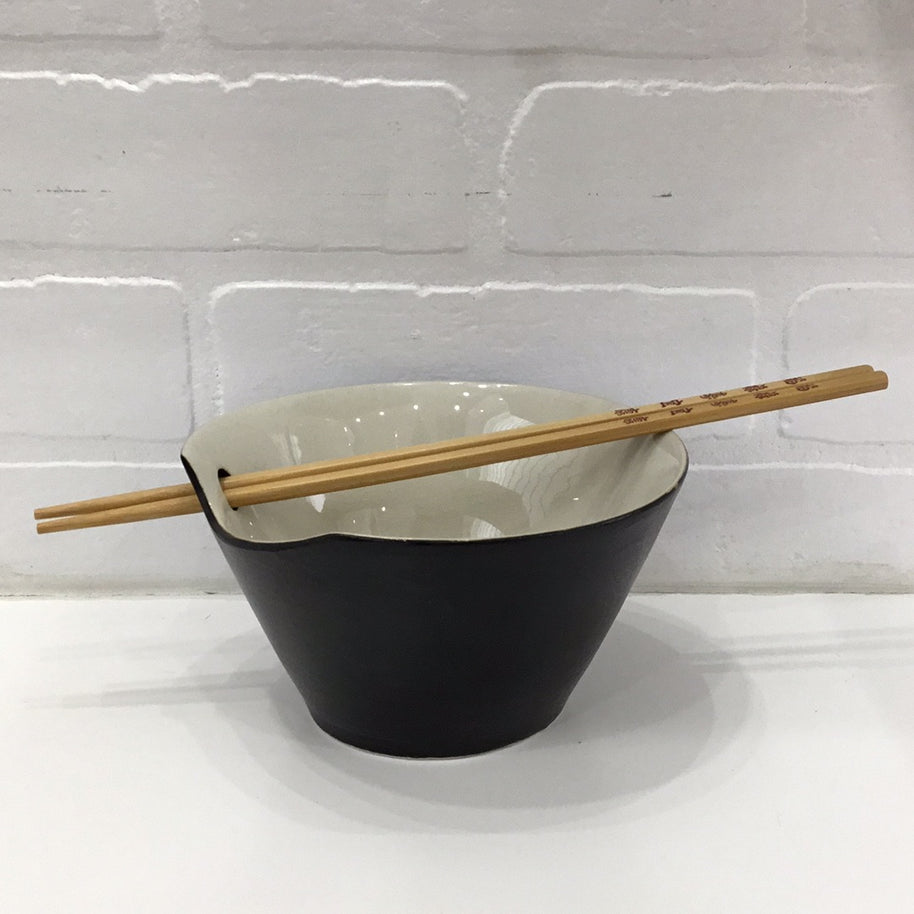 Ensemble De Bol De Ramen Et Baguette