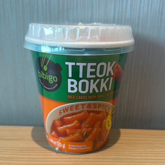 CUP Topokki sucré et épicé BIBIGO 必品阁 甜辣炒年糕杯 125g