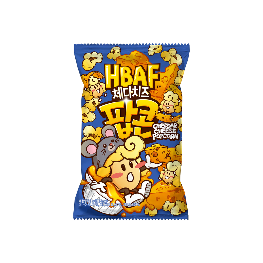 Popcorn saveur fromage cheddar HBAF 80g