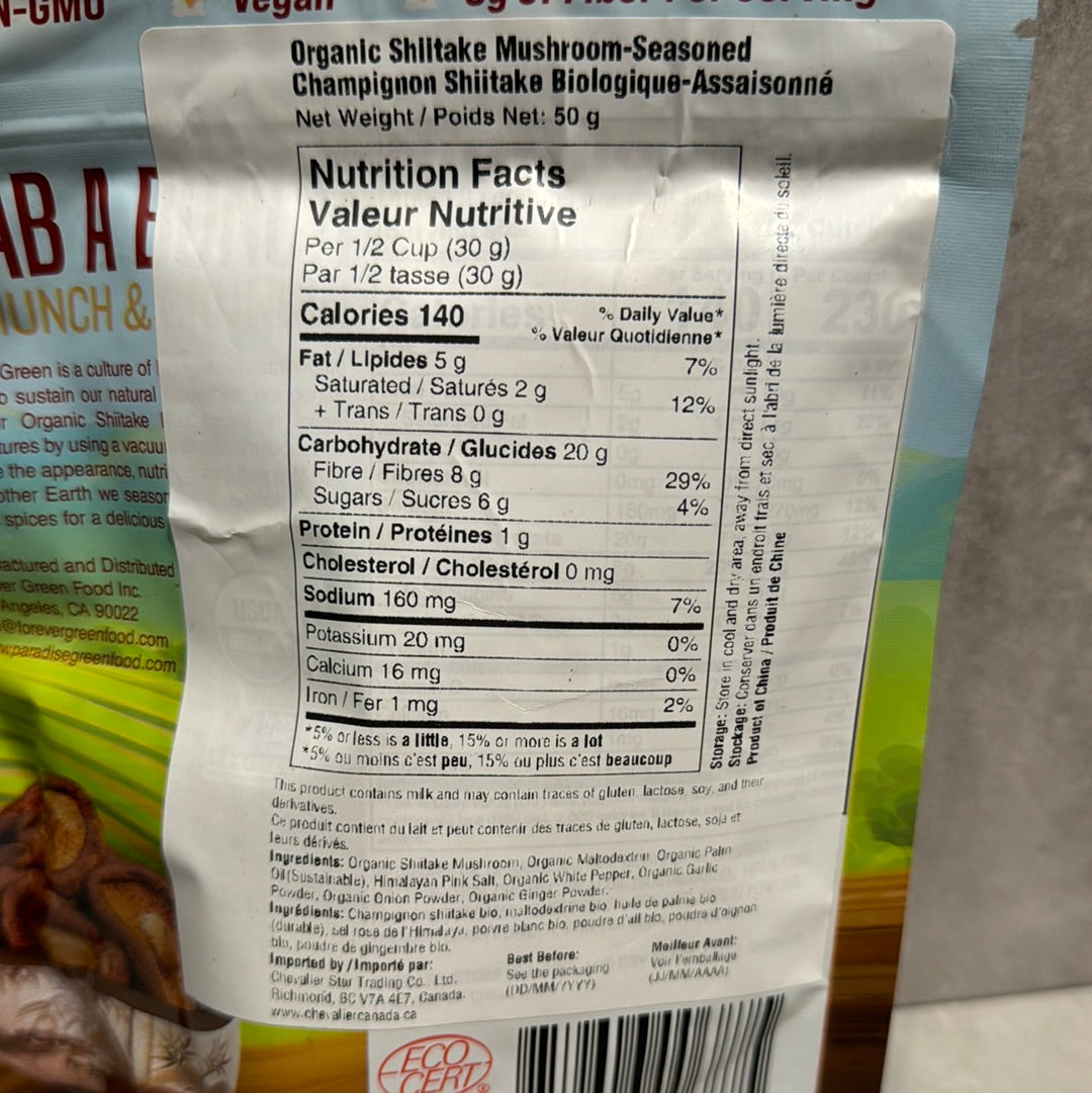 Chips de shiitake biologique 50g