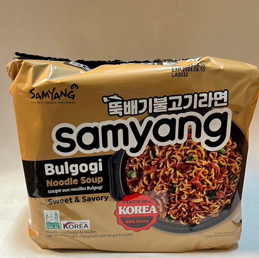 Soupe de Nouilles🇰🇷 au Bulgogi SAMYANG 140g x5