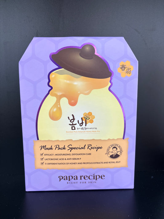 Masque-PAPA RECIPE-Pore Ampoule Honey Mask Purple 10pc