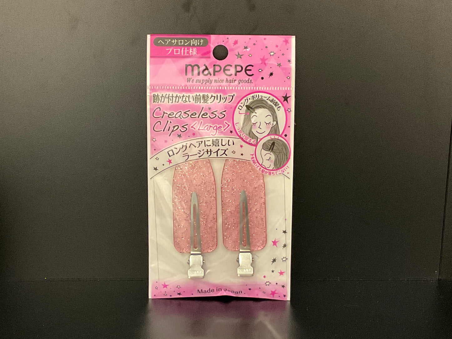 MAPEPE Clips sans plis Grand rose 2pcs