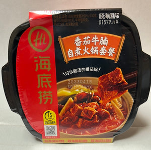 Fondue chinoise avec bœuf instantanée (saveur tomate)海底捞 番茄牛腩自热火锅