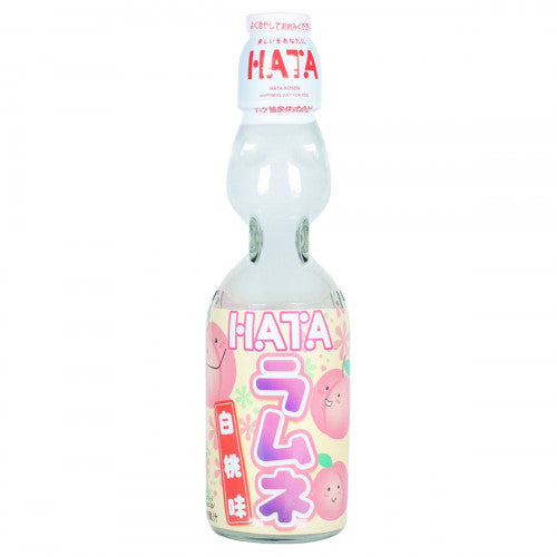 Ramuné japonais HATA (saveur pêche blanche)日本波子汽水（白桃味）