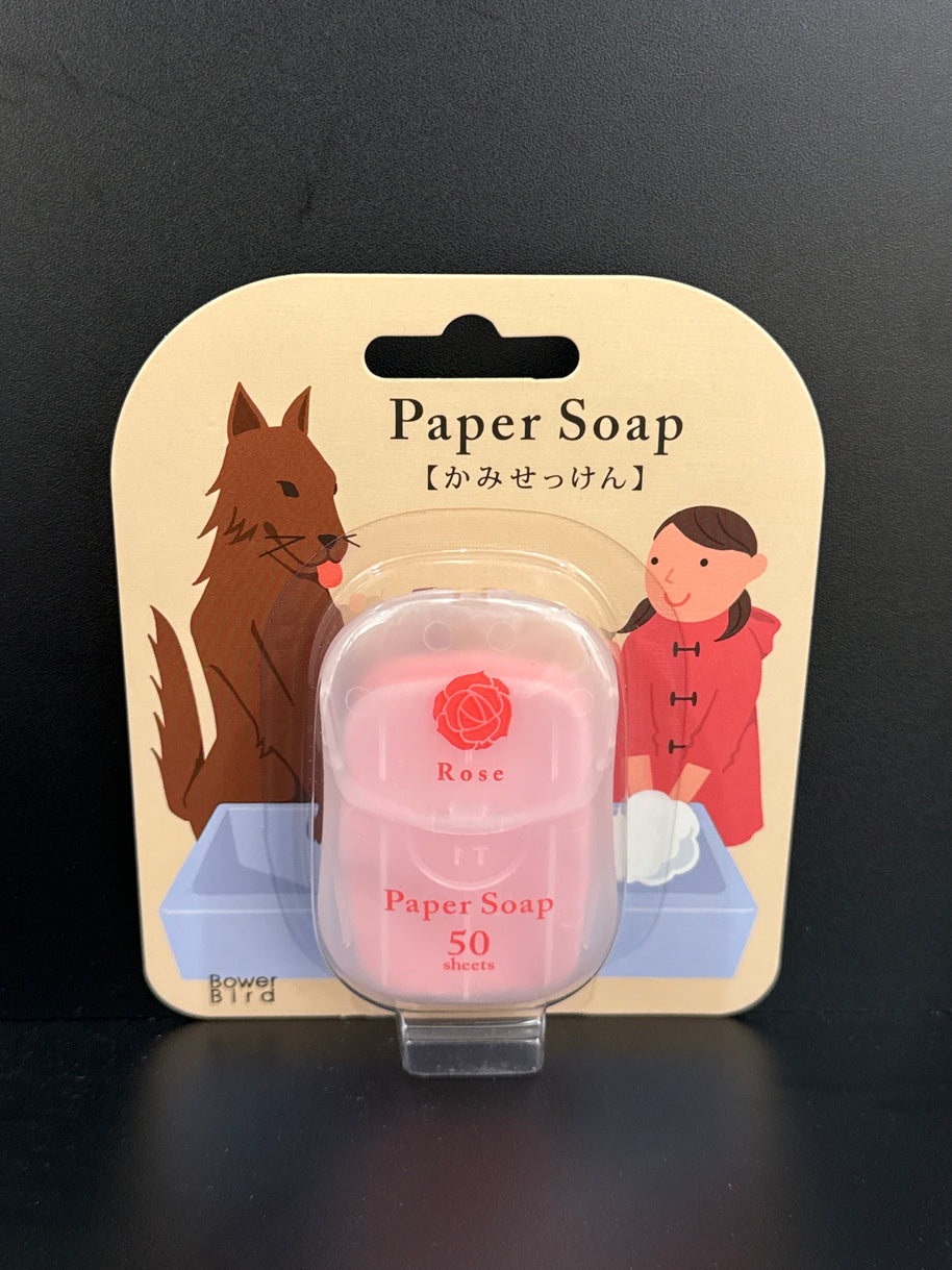 CHARLEY ## Savon en papier Rose 50pcs