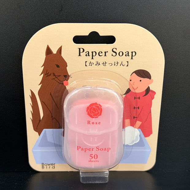 CHARLEY ## Savon en papier Rose 50pcs