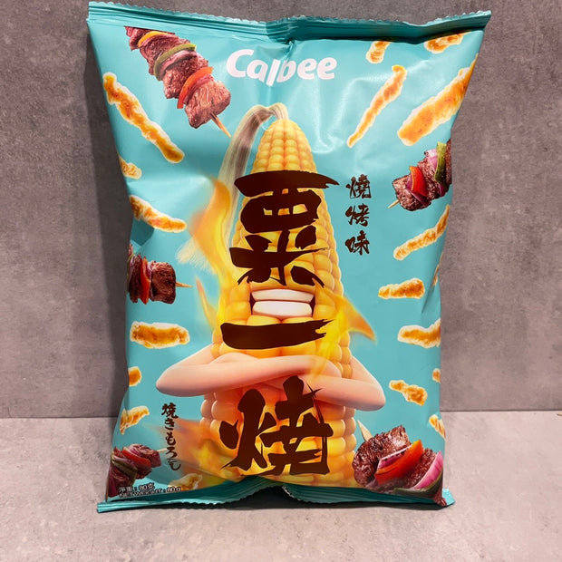 Chips de maïs Calbee(saveur BBQ) 栗一烧 烧烤条 80g