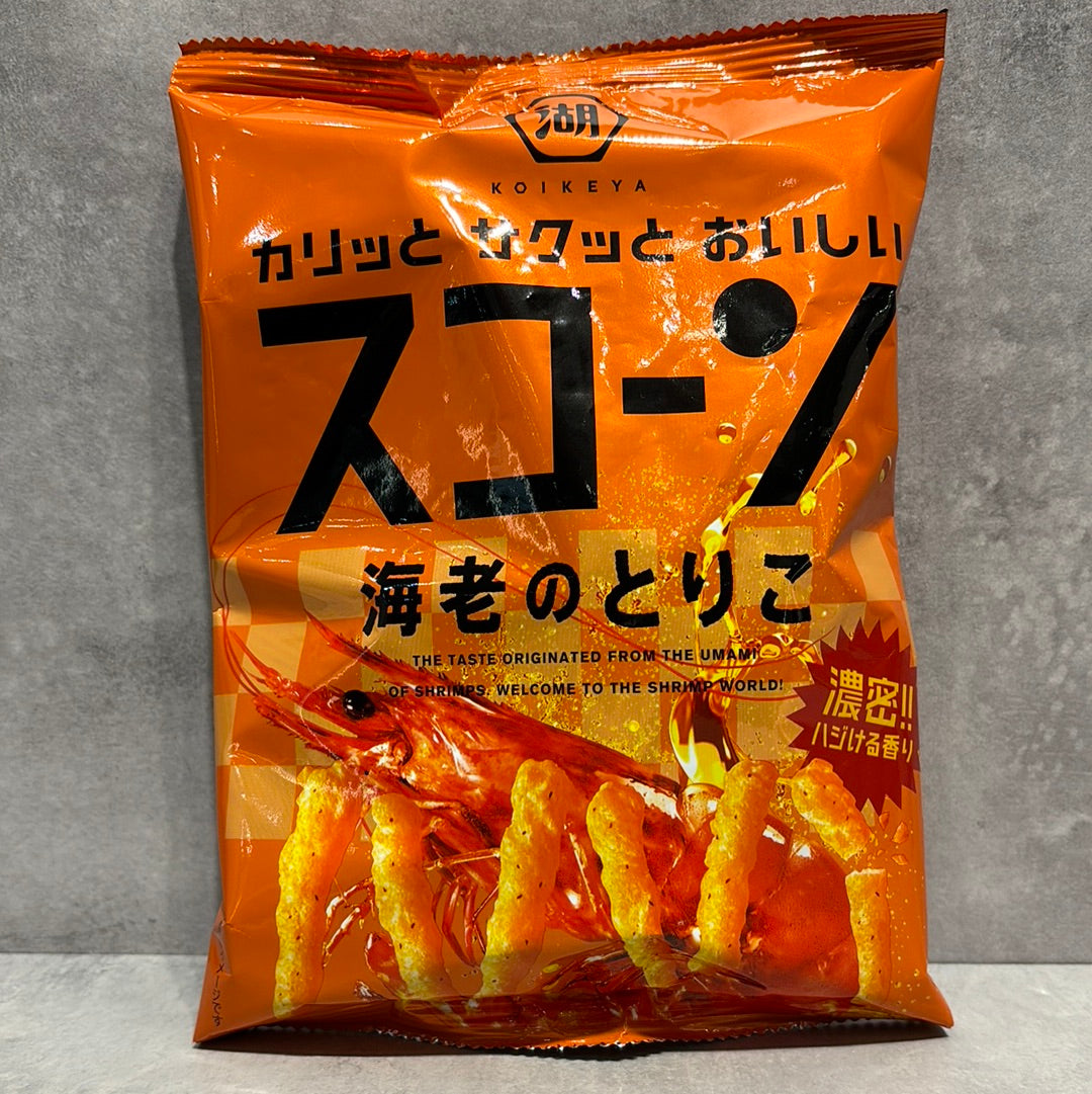 Chips de maïs en bâtonnet (saveur Crevette) KOIKEYA 🇯🇵湖池屋 鲜虾味粟米棒 73g